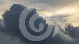 Sunset behind clouds