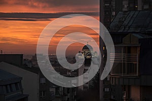 Sunset in Belgrade