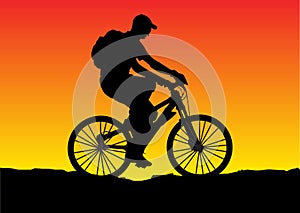 Sunset bicycle