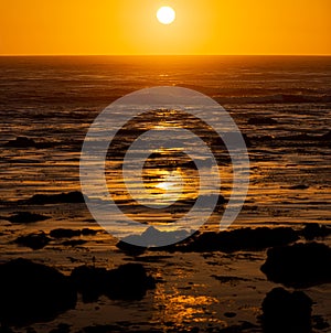 Sunset big sur coast california, usa