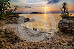 Sunset, Black Rocks, Presque Isle Park, Marquette, MI