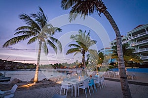 Sunset at Blue bay beach Curacao views