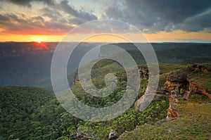 Sunset Blue Mountains Grose Valley