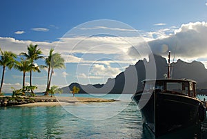 Sunset boat cruise. Bora Bora, French Polynesia