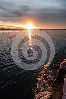 Sunset and boat-ride