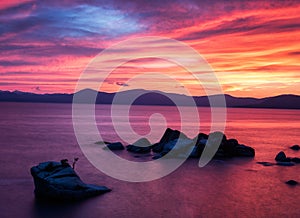 Sunset at Bonsai Rock, Lake Tahoe