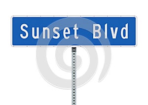 Sunset Boulevard road sign photo