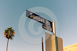 The Sunset Boulevard sign in LA