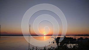 Sunset at Brahmaputra