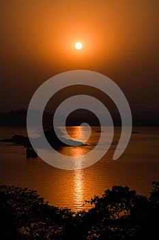 Sunset in Brahmaputra River