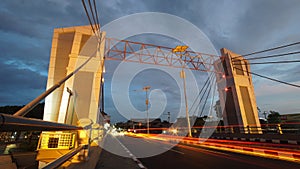 Sunset brawijaya bridge brantas kediri