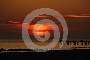 Sunset from Brighton Beach, New York City