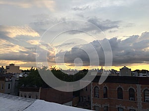 Sunset on a Brooklyn rooftop