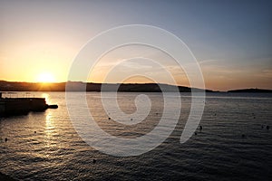 Sunset at Bugibba town Malta