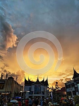 Sunset in Bukittinggi City of Indonesia