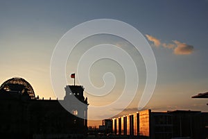 Sunset at the Bundestag photo