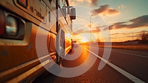 Sunset Bus Driving: A Spontaneous And Lively Auto Body Works