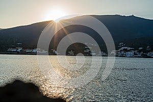 Sunset in Cadaques, in a calm day of winter