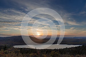 Sunset on cadillac mountain