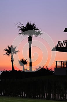 Sunset in Cadiz, Spain.