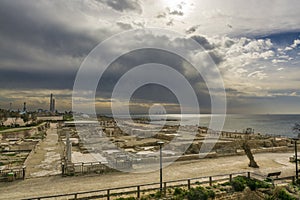 Sunset on Caesarea photo