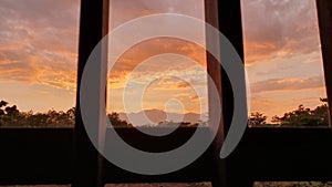 Sunset from the cage