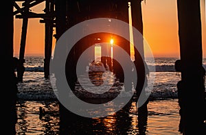 Sunset at a california pier