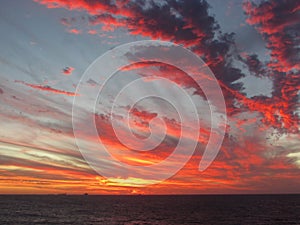 Sunset @ Campos Basin - Brazil