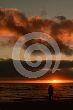 Sunset at Cannon Beach, on Central Oregon Coast