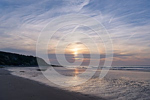 Sunset at Cap Gris Nez in summer