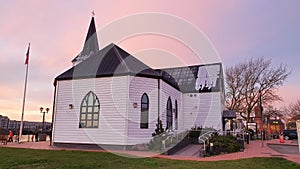 Sunset on Cardiff bay