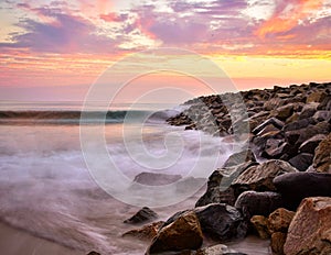 Sunset at Carlsbad Jetty