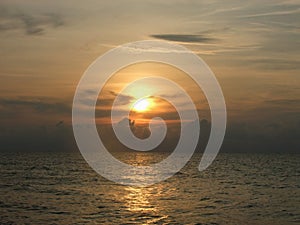 sunset at Cha-am beach