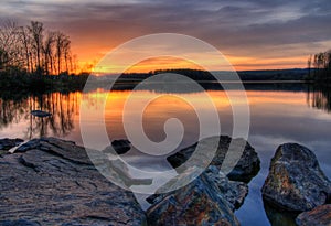 Sunset on Chambers Lake