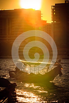 Sunset at Chao phraya river