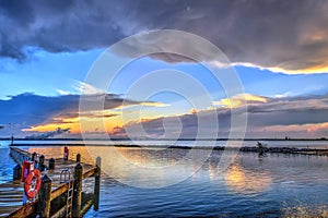 Sunset on the Chesapeake Bay in Maryland