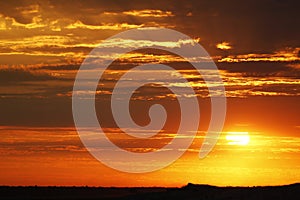 Sunset at Chobe River, Okavango Delta in Botswana