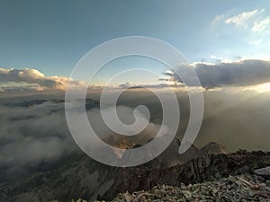 Sunset on Cima dâ€™Asta  is the highest mountain of the Fiemme Mountains in the eastern part of the Italian province of Trentino