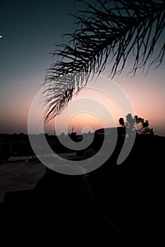 Sunset from the city of Marrakech, Morocco photo