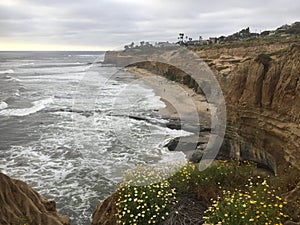 Sunset Cliffs Natural Park in Ocean Beach San Diego California