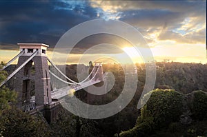 Sunset at Clifton Suspension Bridge