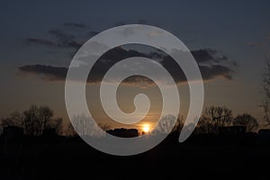 Sunset cloud blue sky