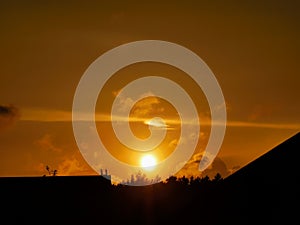 Sunset, cloud scape, Tver region, Russia