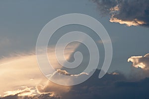 SUNSET CLOUD WITH SEPARATION OF LIGHT