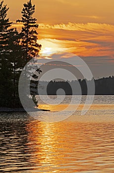 Sunset and Clouds in the Great North Woods