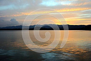 Sunset clouds in summer palace