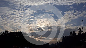 sunset and clouds view are sightly