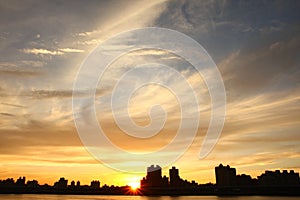 Sunset and cloudscape