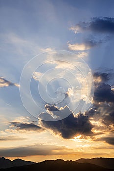 Sunset and cloudscape