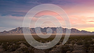 Sunset cloudy day Red Rock Canyon Panorama view